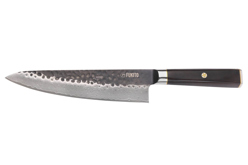 Couteau de chef 20cm Fukito Ébène Damas VG10 67 couches acier japonais