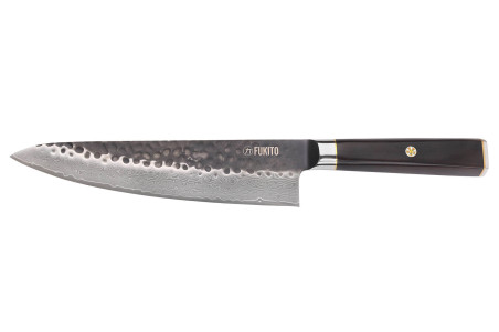 Couteau de chef 20cm Fukito Ébène Damas VG10 67 couches acier japonais