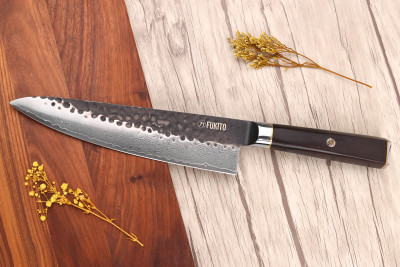 Couteau de chef 20cm Fukito Ébène Damas VG10 67 couches acier japonais 2