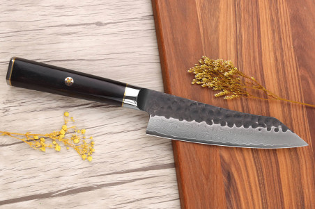 Couteau kiritsuke 15cm Fukito Ébène Damas VG10 67 couches acier japonais