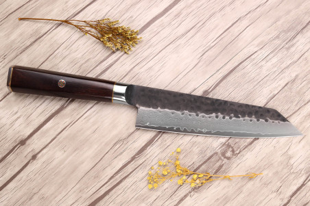 Couteau kiritsuke 17cm Fukito Ébène Damas VG10 67 couches acier japonais