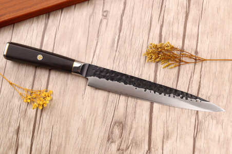 Couteau sujihiki 20cm Fukito Ébène Damas VG10 67 couches acier japonais